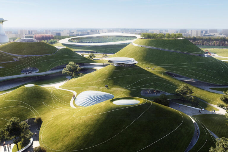 Quzhou Sports Park, il faraonico campus sportivo firmato MAD Architects