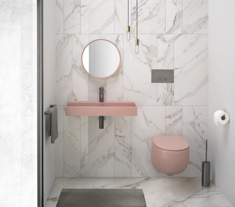 AeT Italia, il rosa opaco fa tendenza nello spazio bagno