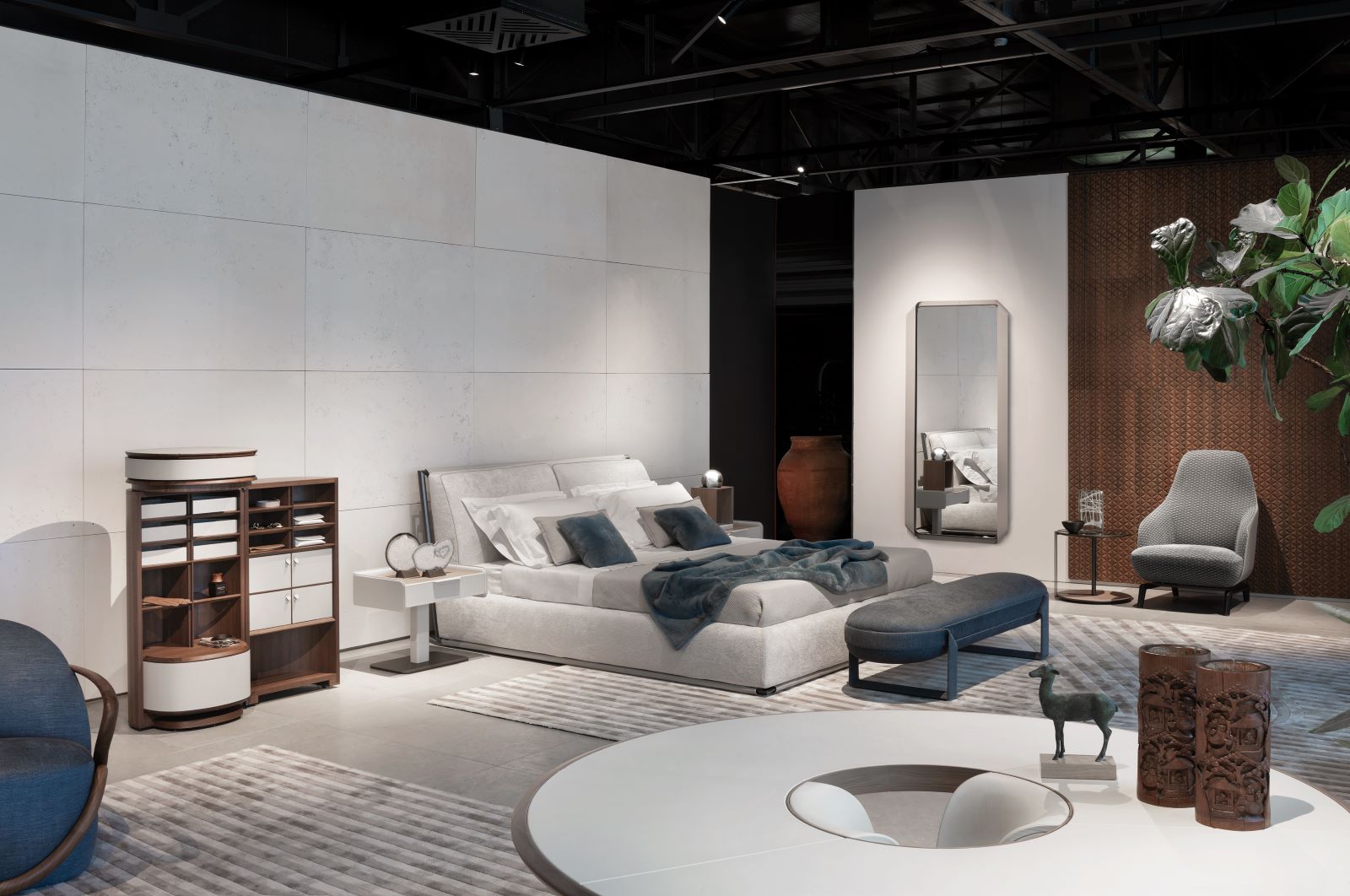 the Shirley mirror furnishes the private space