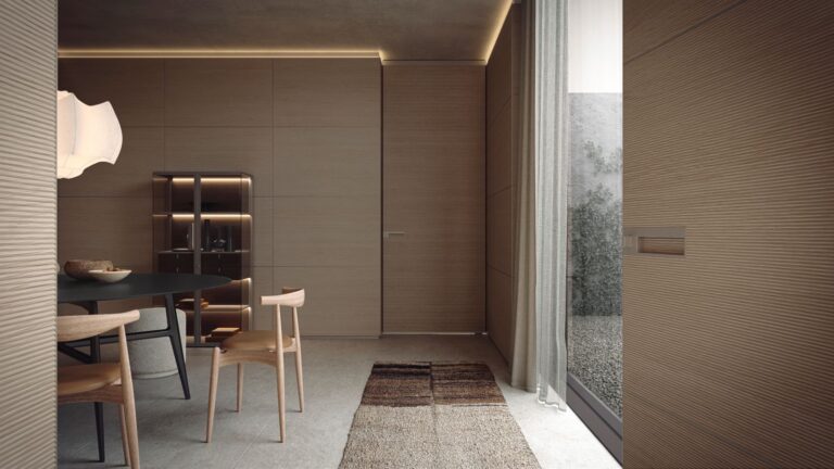 Radius, minimalismo assoluto per il sistema di porte Rimadesio