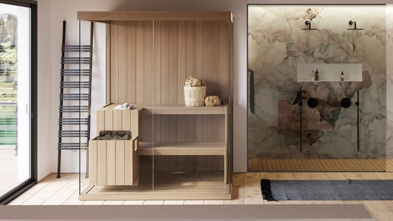 Exen, la sauna “trasparente” di Megius per il benessere a casa e in spa