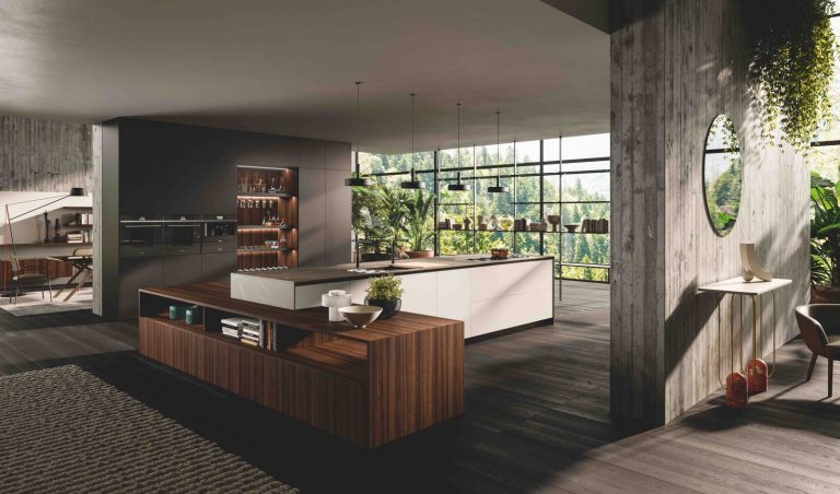 Rastelli ridisegna l’abitare: il living abbraccia la cucina in un open space fluido