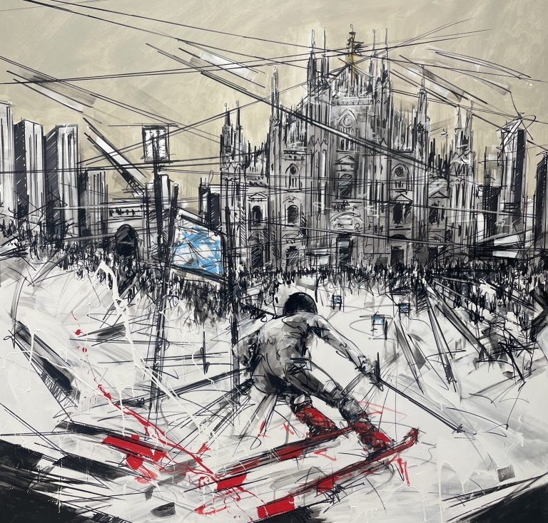 Marco Tamburro celebra le Olimpiadi Milano-Cortina 2026