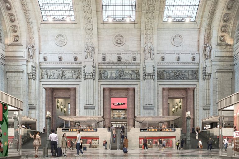 Monumentalità, luce naturale e ricchezza materica: così Park trasforma Milano Centrale